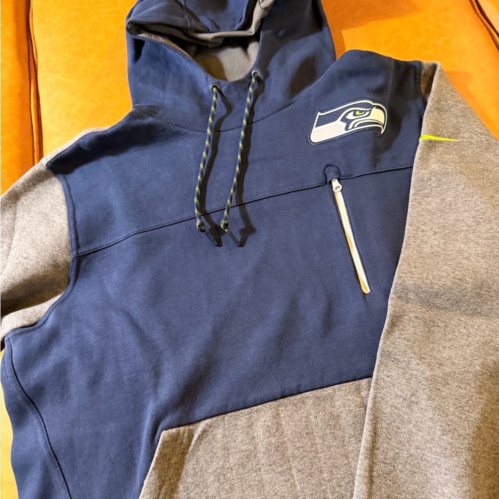 Nike Seattle Seahawks Navy & Gray Hooded Pullover